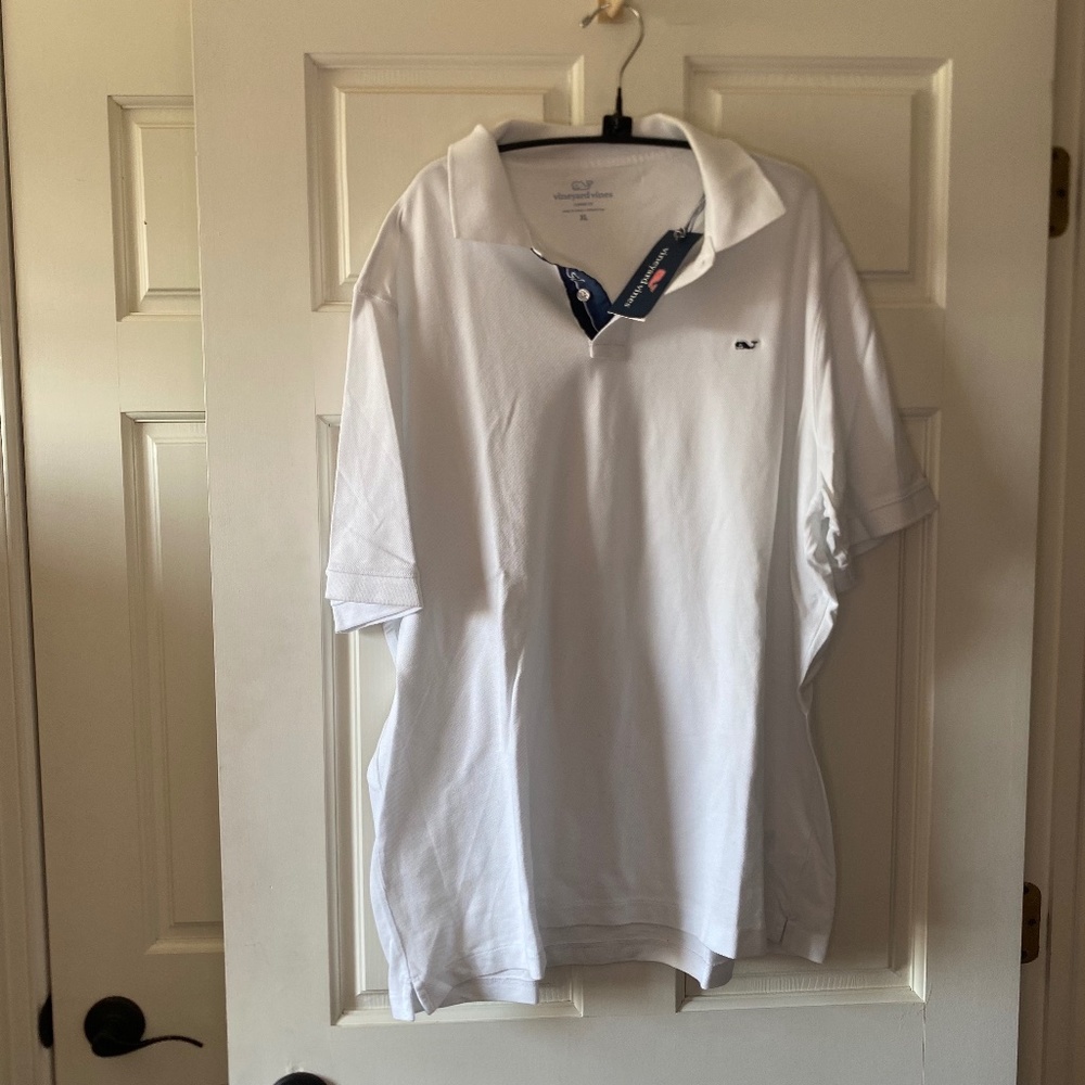 NWT - Vineyard Vines Whale Lined Pique Polo - Size XL
